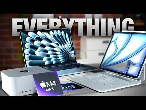 蘋果新款 iPad Air、iPad 和 M4 MacBook Air 與搭載 M4 Max 或 M3 Ultra 晶片的 Mac Studio 在全球上市