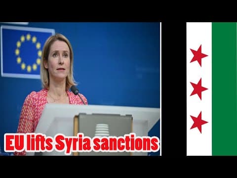 AB, Yeniden Birleşmeyi Desteklemek Amacıyla Suriye'ye Uygulanan Ekonomik Yaptırımları Kaldırdı
