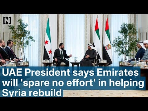 El Presidente de los EAU Subraya su Apoyo a Siria Durante una Reunión con su Homólogo Sirio