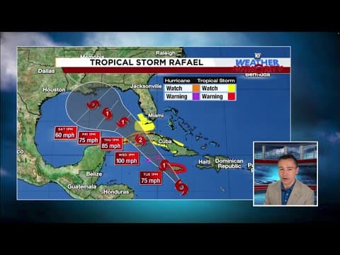 Hurricane Rafael Approaches Cuba, November 6, 2024