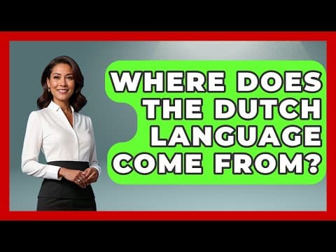 Ngôn ngữ Hà Lan: Hành trình xuyên thời gian và những ảnh hưởng ngôn ngữ