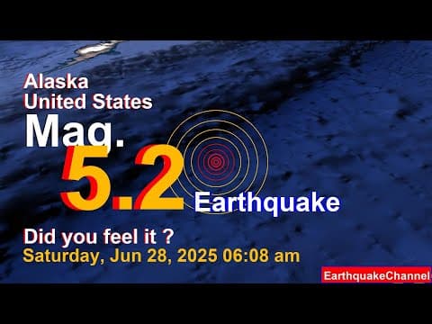Nikolski, Alaska Yakınlarında Orta Şiddetli Deprem