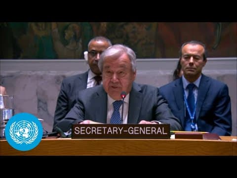 El jefe de la ONU, Guterres, advierte que la solución de dos Estados para Israel y Palestina está 'cerca del punto de no retorno' en la sesión de abril de 2025 del Consejo de Seguridad